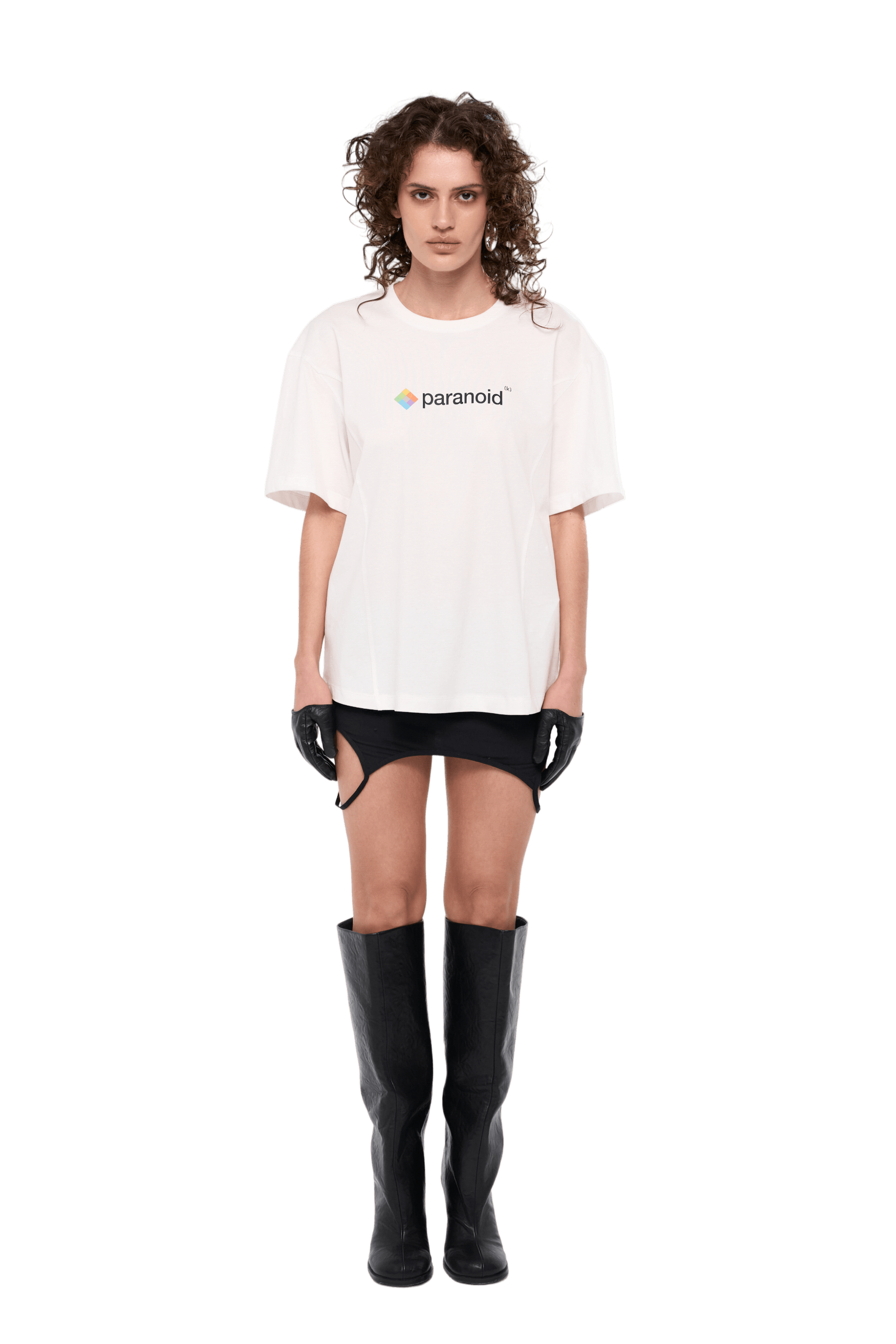 футболка с рельефами [paranoid] Белый — katch