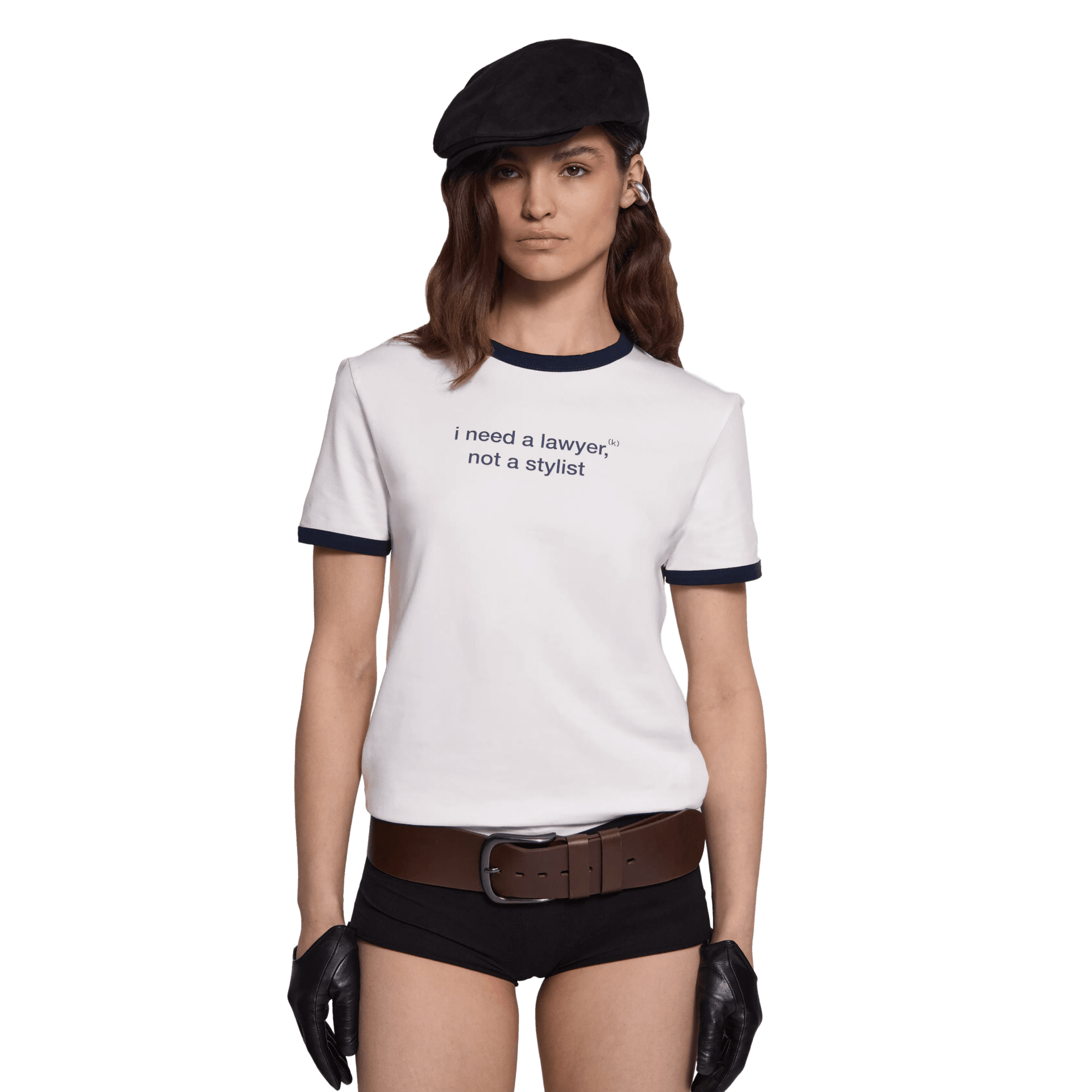 футболка с синей окантовкой [i need a lawyer] - 2