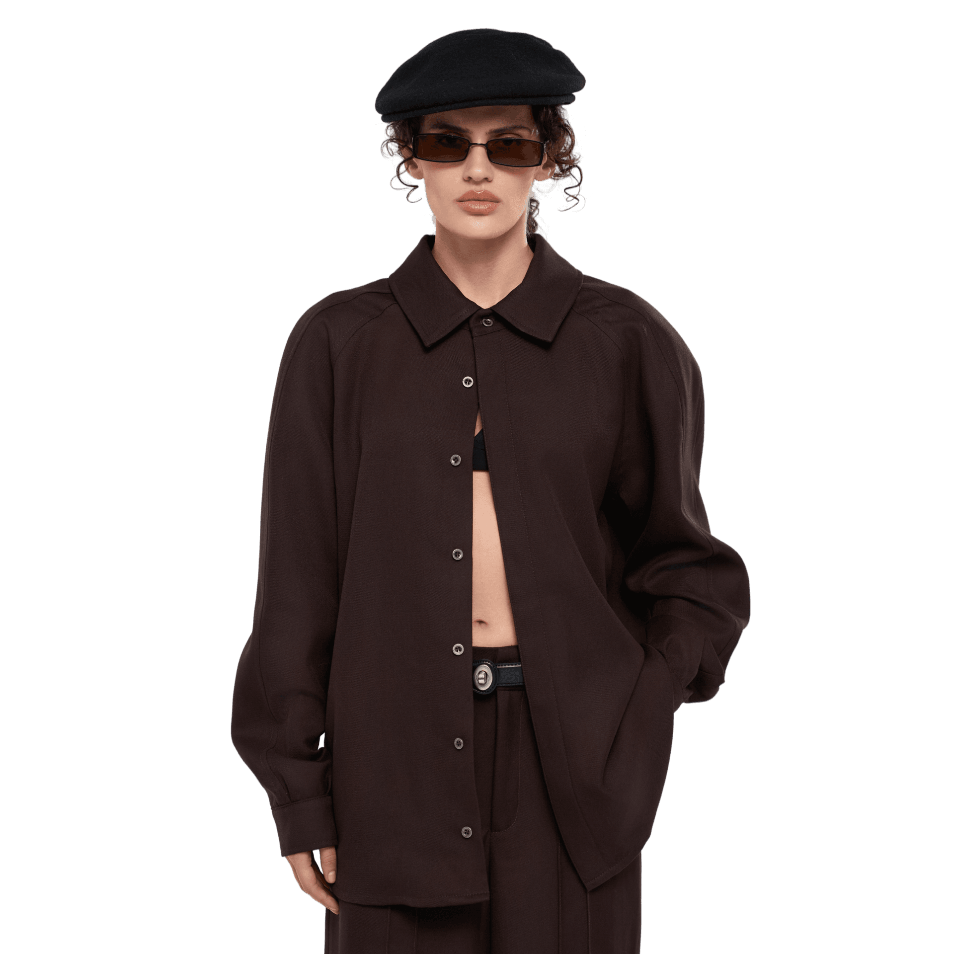 рубашка из костюмной ткани реглан [sword]